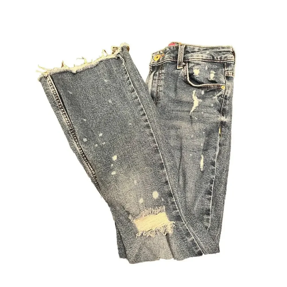 TAILOR VINTAGE Women’s Juniors Jeans Size 9 Flare Bootcut Distressed Grunge